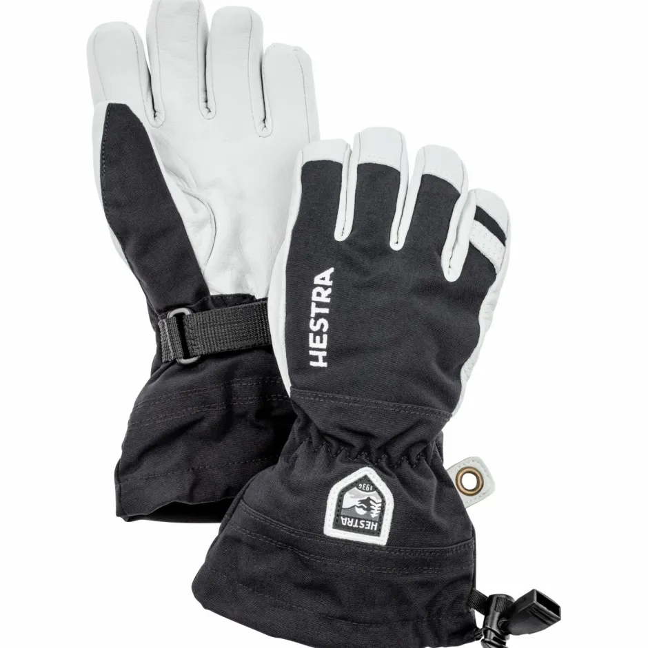 Hestra Skibekleidung|Skihandschuhe-- Kid's Army Leather Heli Ski 5 Finger - Handschuhe
