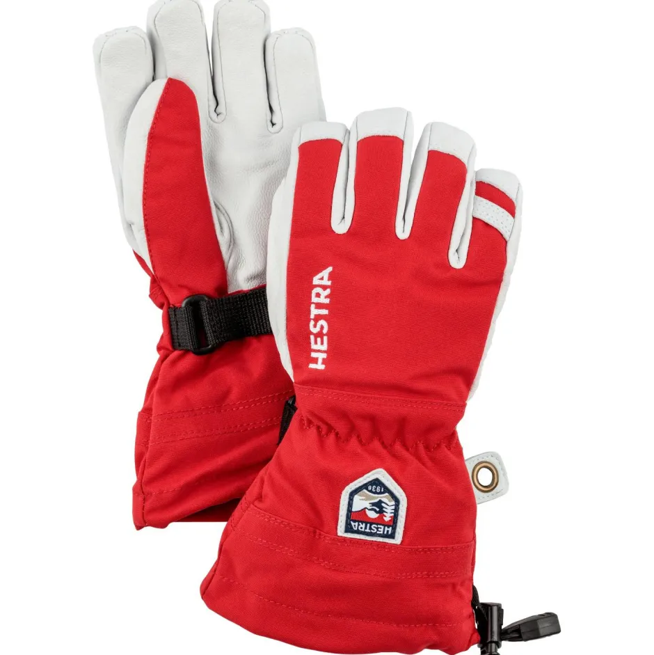 Hestra Skibekleidung|Skihandschuhe-- Kid's Army Leather Heli Ski 5 Finger - Handschuhe