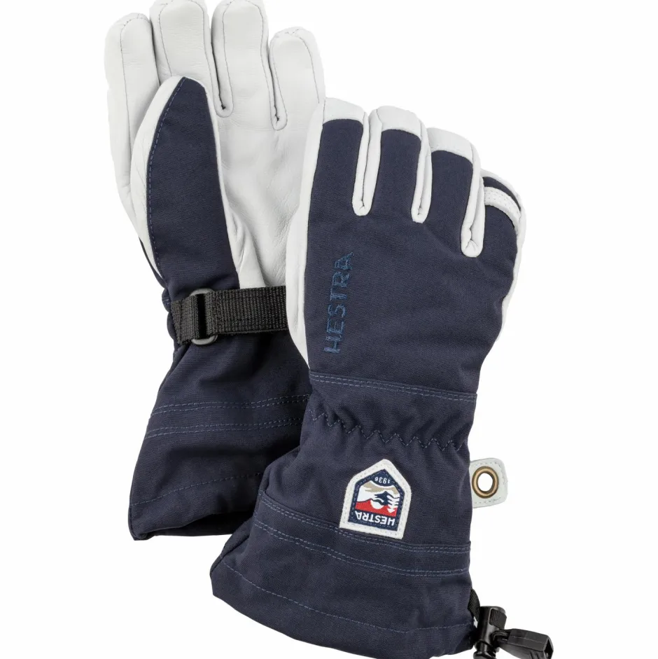 Hestra Skibekleidung|Skihandschuhe-- Kid's Army Leather Heli Ski 5 Finger - Handschuhe