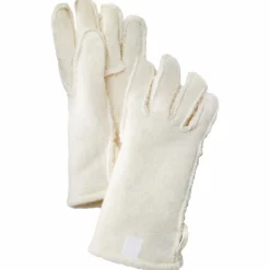 Hestra Hochtourenbekleidung|Skibekleidung-- Wool Pile/Terry Liner 5 Finger - Handschuhe Offwhite