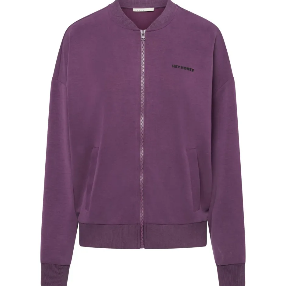 Hey Honey Yogabekleidung|Fitnessbekleidung-- Women's Bomber Jersey Jacket - Sweat- & Trainingsjacke