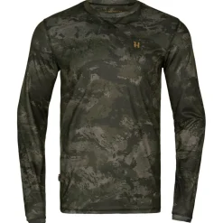 Hu00e4rkila Trekkingbekleidung|Wanderbekleidung-Härkila - Noctyx Camo Langarmshirt - Longsleeve Axis MSP Black