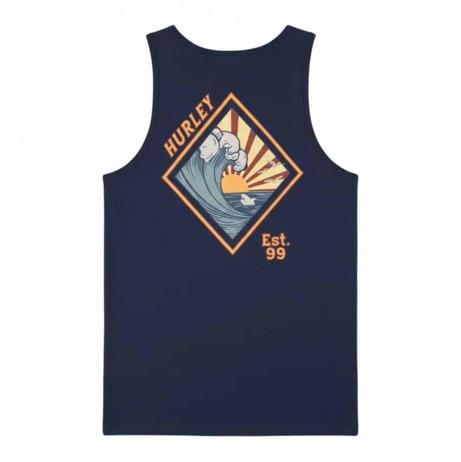 Hurley Shirts, Hemden & Longsleeves|Alltagsbekleidung-- Tank Printing Press Disques - Tank Top