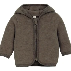 Kinder Huttelihut - Baby's Jacket Bear Ears Wool Fleece - Merinojacke