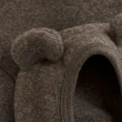 Kinder Huttelihut - Baby's Jacket Bear Ears Wool Fleece - Merinojacke