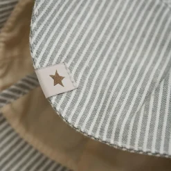 Huttelihut - Kid's Summer Hat Woven Stripe with Chin Straps - Cap