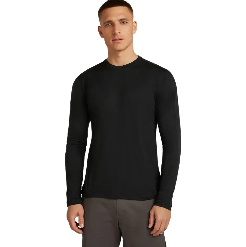 Icebreaker Alltagsbekleidung|T-Shirts-- Merino 150 Ace L/S Tee - Merinoshirt Black