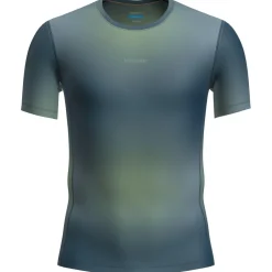 Icebreaker Trekkingbekleidung|Alltagsbekleidung-- Merino 75 Cool-Lite Feather S/S Crewe AOP - Funktionsshirt Atlantis / Flint Blue / Seaglass