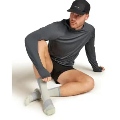 Icebreaker Merinosocken|Socken-- Merino Run+ Ultralight Crew - Laufsocken Black / Graphite