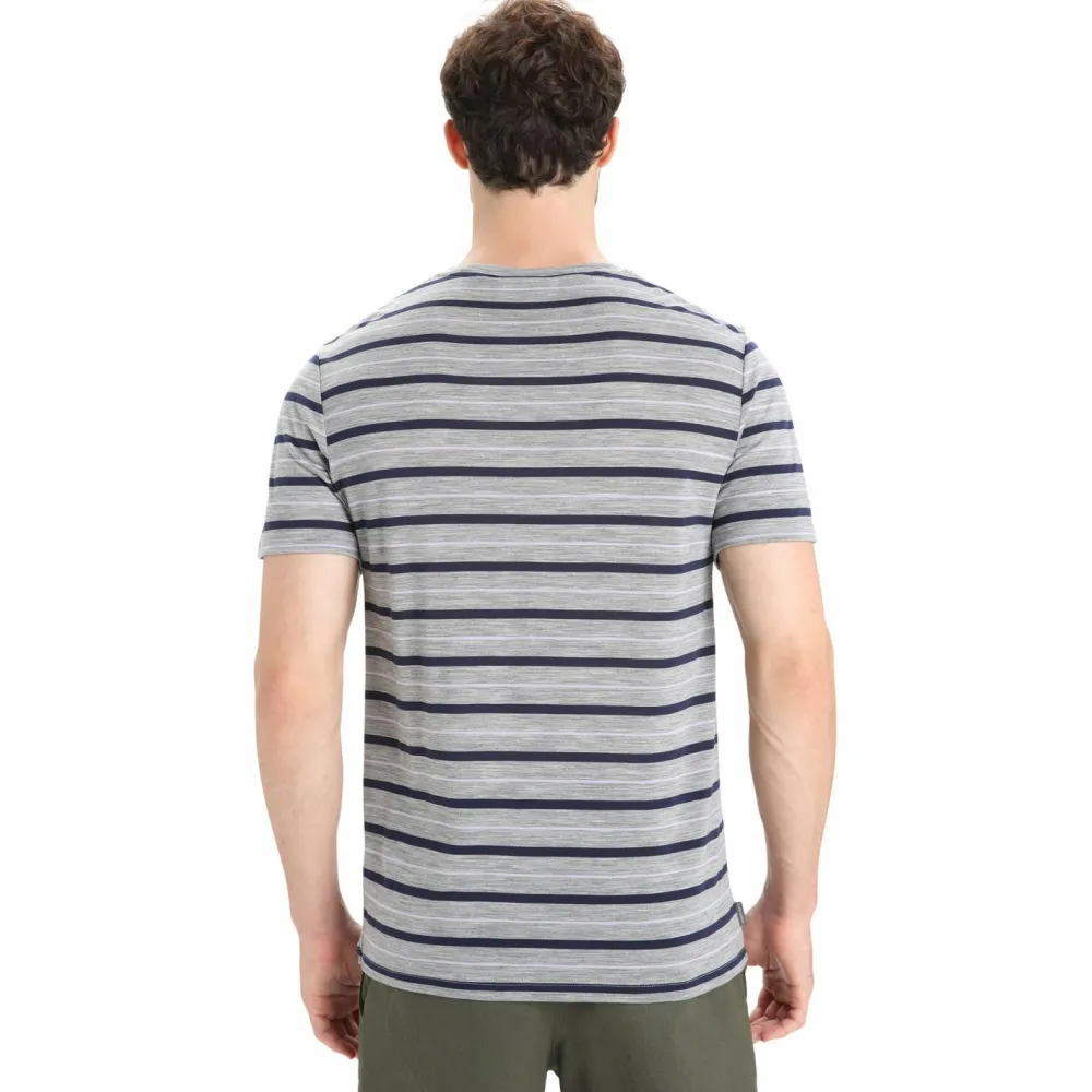 Icebreaker - Wave S/S Tee Stripe - Merinoshirt Online