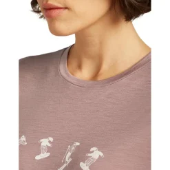 Icebreaker - Women's Merino 150 Tech Lite S/S Tee Snow Day - Merinoshirt Online