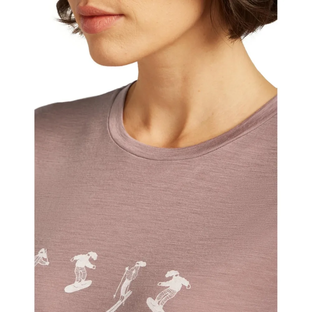 Icebreaker - Women's Merino 150 Tech Lite S/S Tee Snow Day - Merinoshirt Online