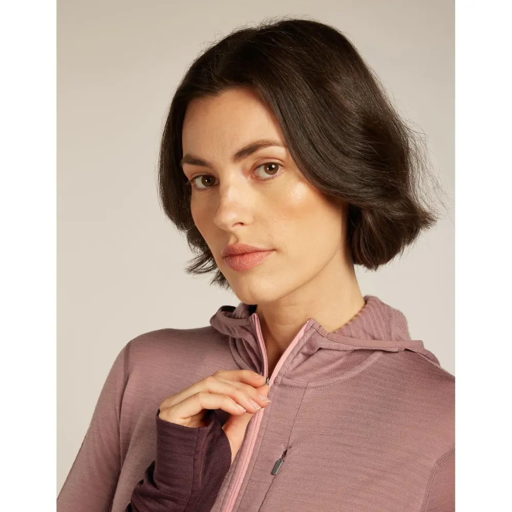 Icebreaker - Women's 200 RealFleece Descender L/S Zip Hoodie - Merinohoodie Online