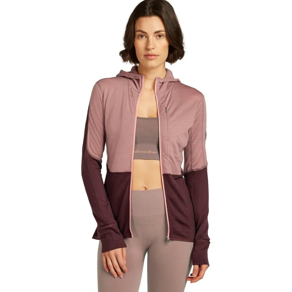 Icebreaker - Women's 200 RealFleece Descender L/S Zip Hoodie - Merinohoodie Online