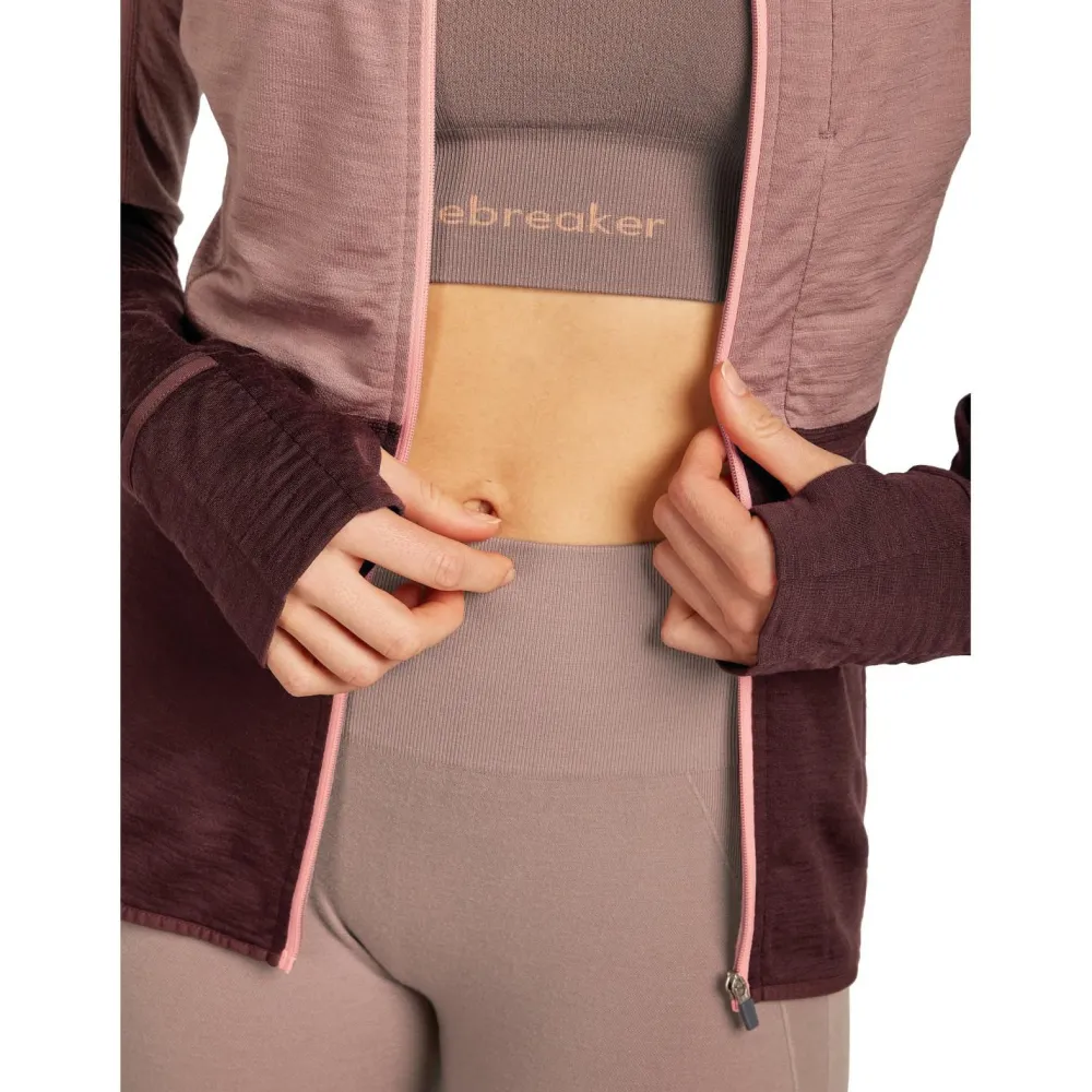 Icebreaker - Women's 200 RealFleece Descender L/S Zip Hoodie - Merinohoodie Online