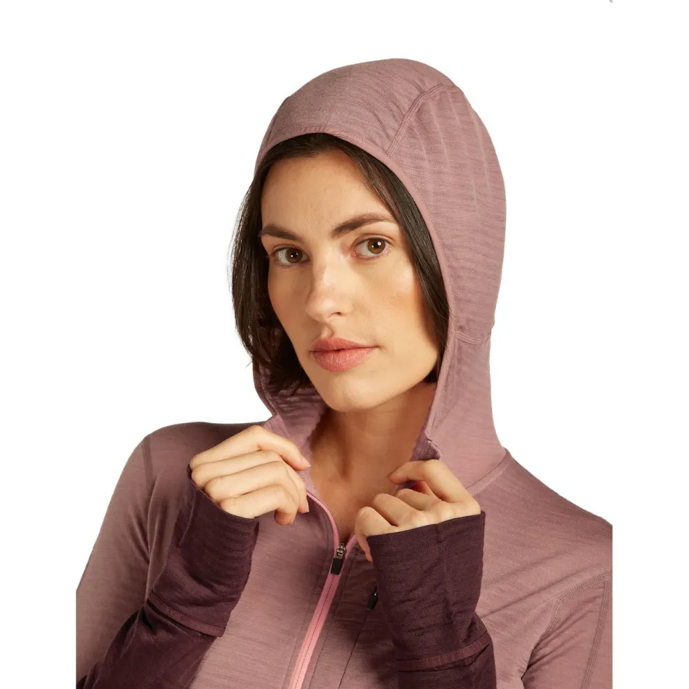 Icebreaker - Women's 200 RealFleece Descender L/S Zip Hoodie - Merinohoodie Online