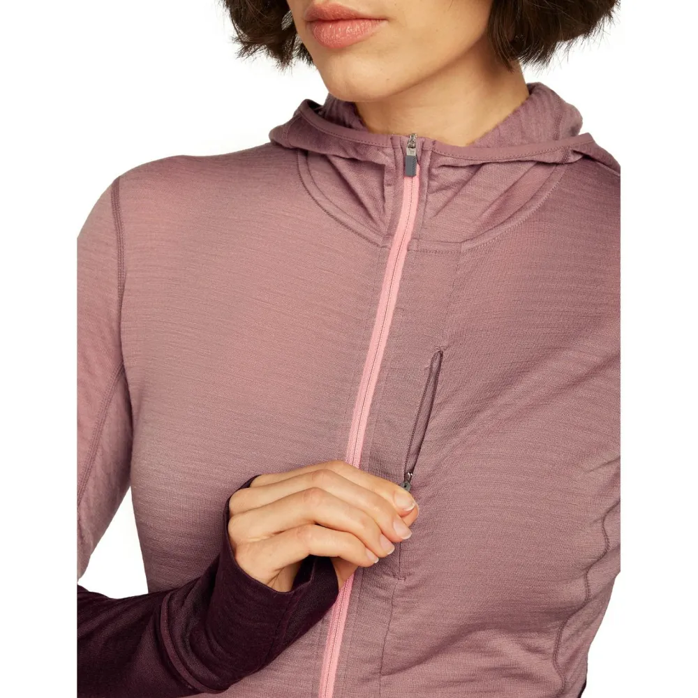 Icebreaker - Women's 200 RealFleece Descender L/S Zip Hoodie - Merinohoodie Online