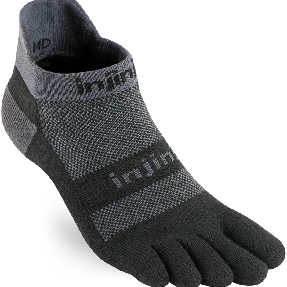 Injinji Socken|Socken-- Run Midweight No Show - Laufsocken Black / Grey