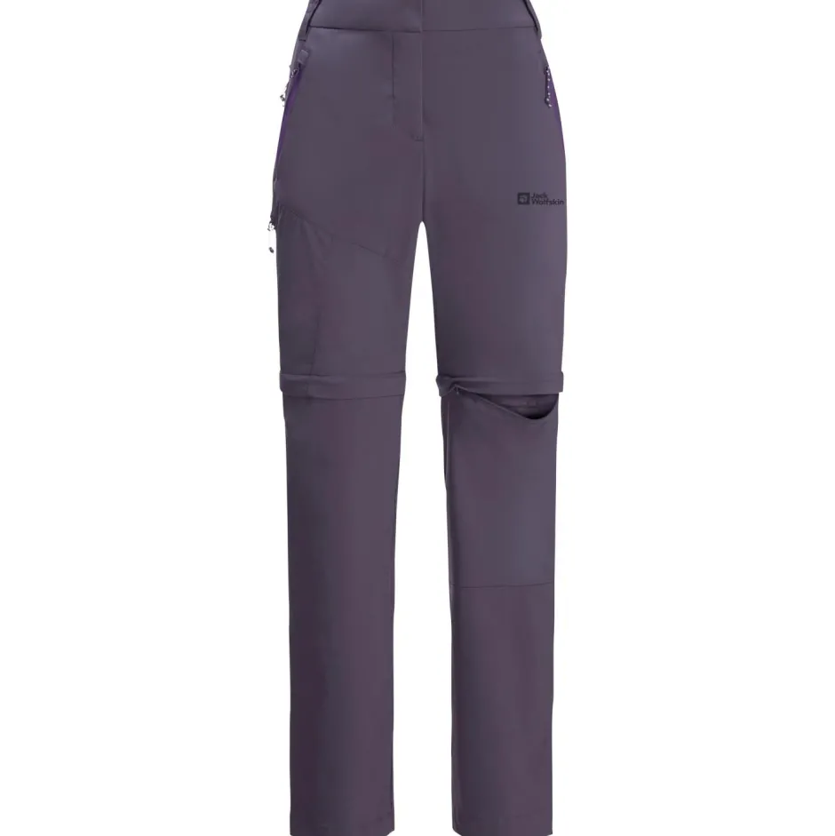 Jack Wolfskin Trekkingbekleidung|Wanderbekleidung-- Women's Glastal Zip Away Pants - Zip-Off-Hose Dark Grape