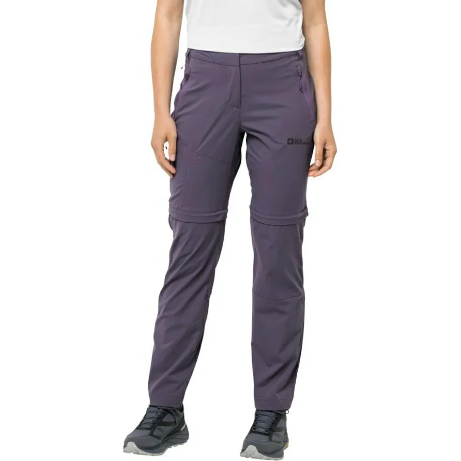 Jack Wolfskin Trekkingbekleidung|Wanderbekleidung-- Women's Glastal Zip Away Pants - Zip-Off-Hose Dark Grape