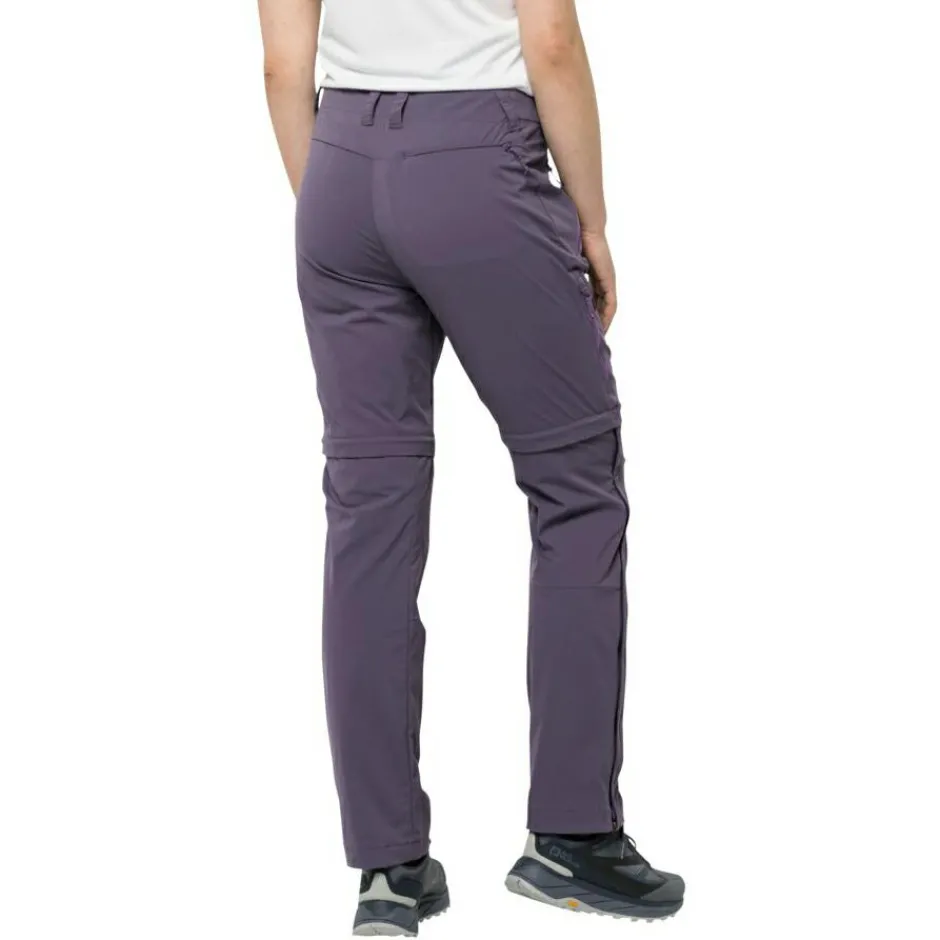 Jack Wolfskin Trekkingbekleidung|Wanderbekleidung-- Women's Glastal Zip Away Pants - Zip-Off-Hose Dark Grape