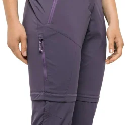 Jack Wolfskin Trekkingbekleidung|Wanderbekleidung-- Women's Glastal Zip Away Pants - Zip-Off-Hose Dark Grape