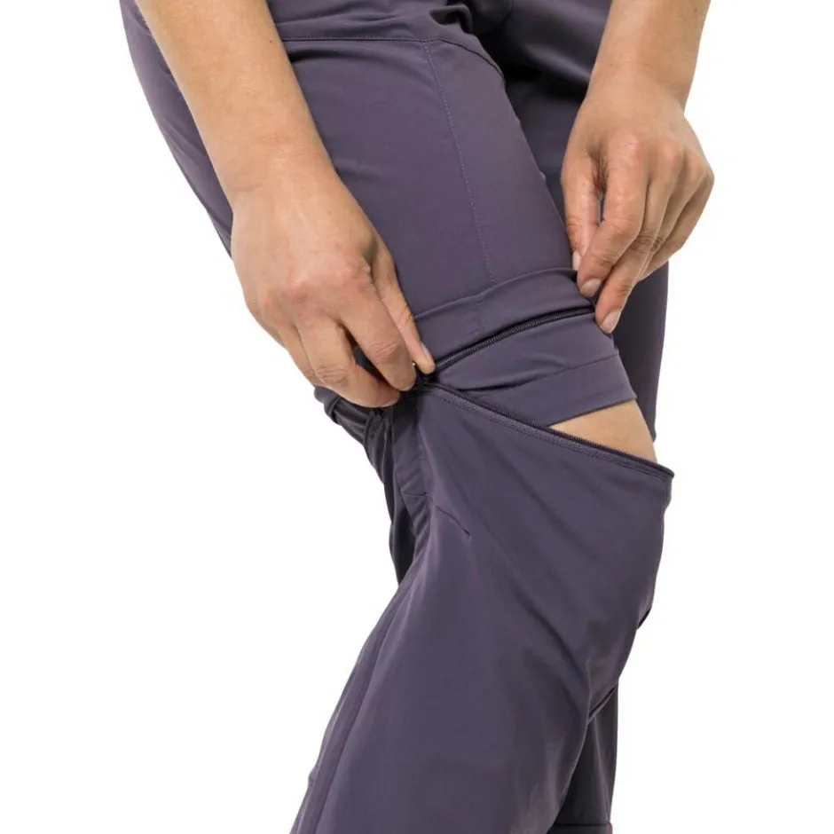 Jack Wolfskin Trekkingbekleidung|Wanderbekleidung-- Women's Glastal Zip Away Pants - Zip-Off-Hose Dark Grape