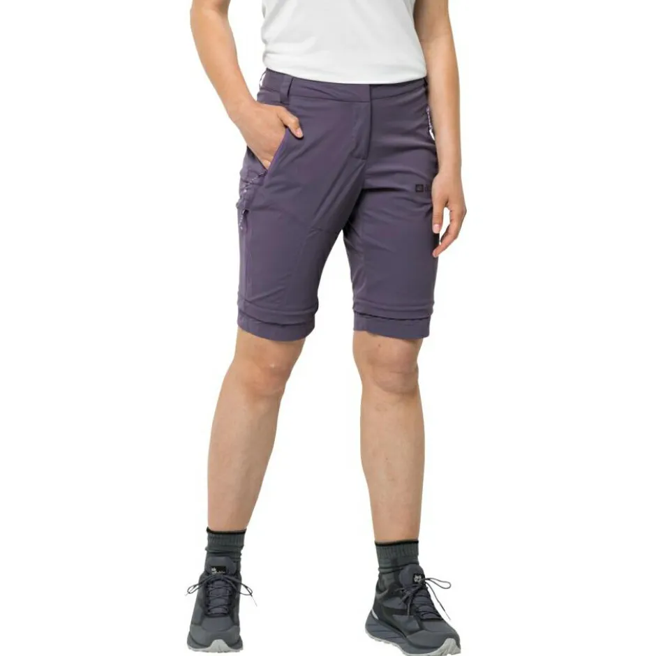 Jack Wolfskin Trekkingbekleidung|Wanderbekleidung-- Women's Glastal Zip Away Pants - Zip-Off-Hose Dark Grape
