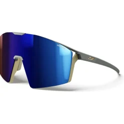 Julbo Trekkingbekleidung|Hochtourenbekleidung-- Edge Cover Reactiv S2-4 - Gletscherbrille Dark Brown / Brown / Blue Flash