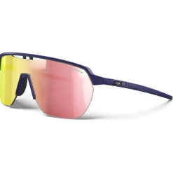 Julbo Fahrradbekleidung|Fahrradbrillen-- Frequency Reactiv LA S1-3 - Fahrradbrille Dark Violet / Yellow / Rose Gold