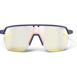 Julbo Fahrradbekleidung|Fahrradbrillen-- Frequency Reactiv LA S1-3 - Fahrradbrille Dark Violet / Yellow / Rose Gold