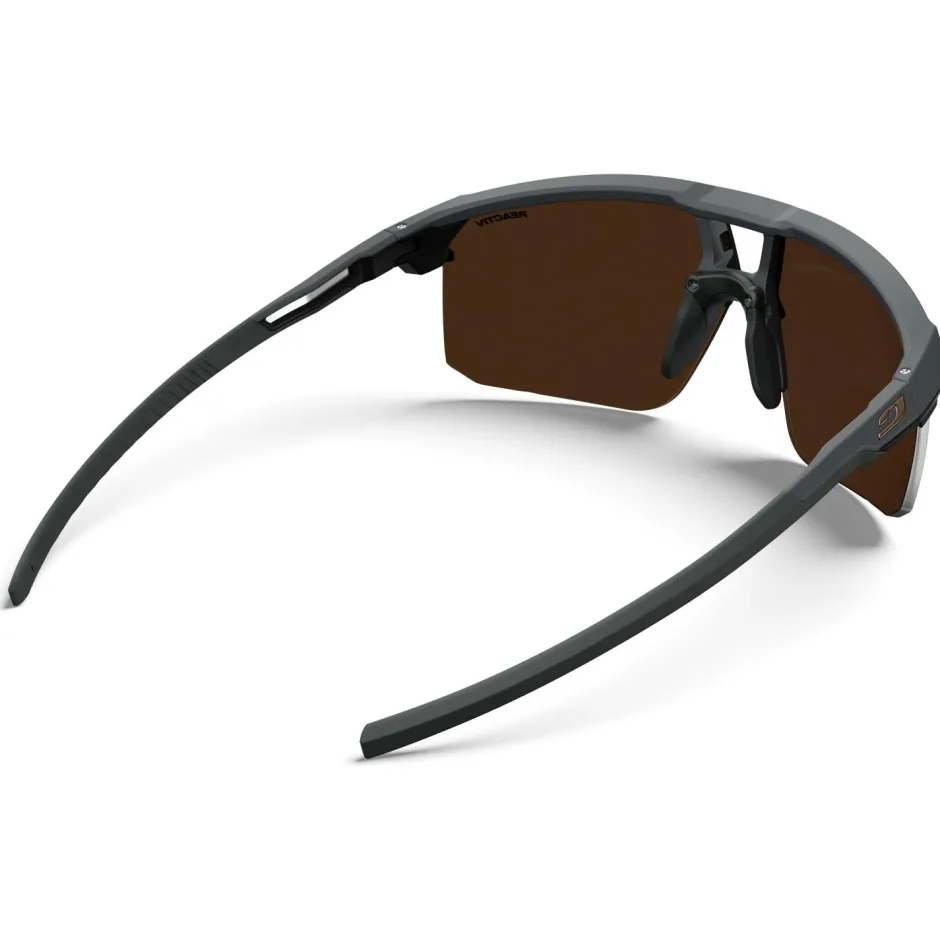 Julbo Alltagsbekleidung|Wanderbekleidung-- Liry Reactiv HC S0-3 - Sonnenbrille Grey Matt / Dark Brown / Light / Multilayer Red