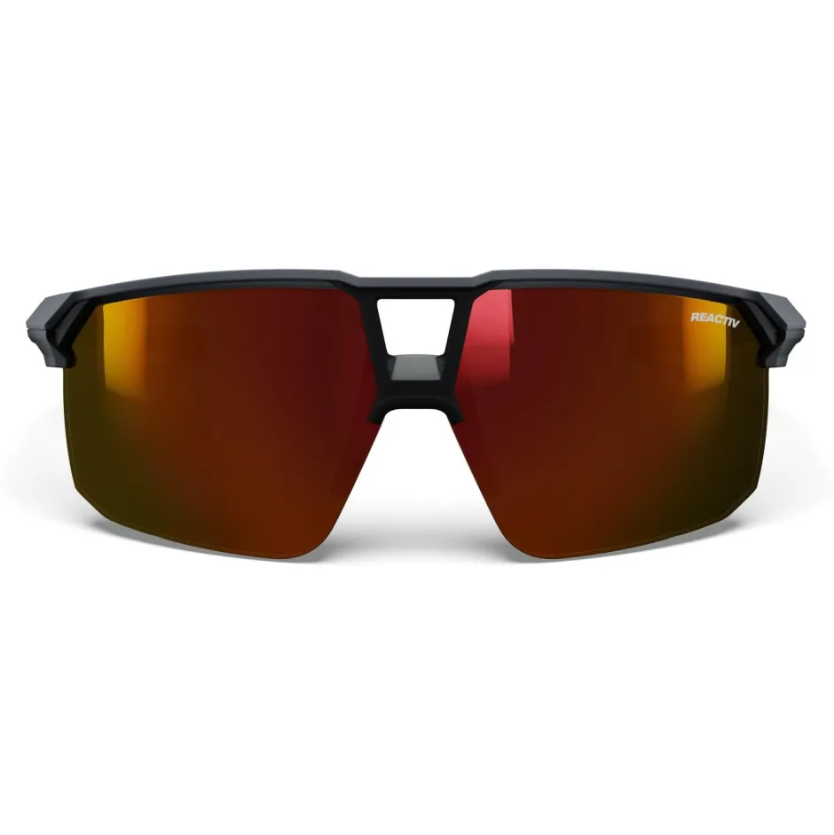 Julbo Alltagsbekleidung|Wanderbekleidung-- Liry Reactiv HC S0-3 - Sonnenbrille Grey Matt / Dark Brown / Light / Multilayer Red