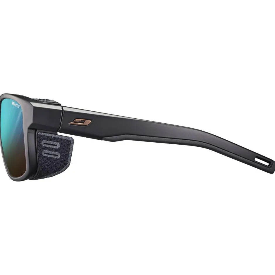 Julbo Alltagsbekleidung|Wanderbekleidung-- Shield M Reactiv S2-4 (VLT 7-35%) - Gletscherbrille Black / Black / Brown