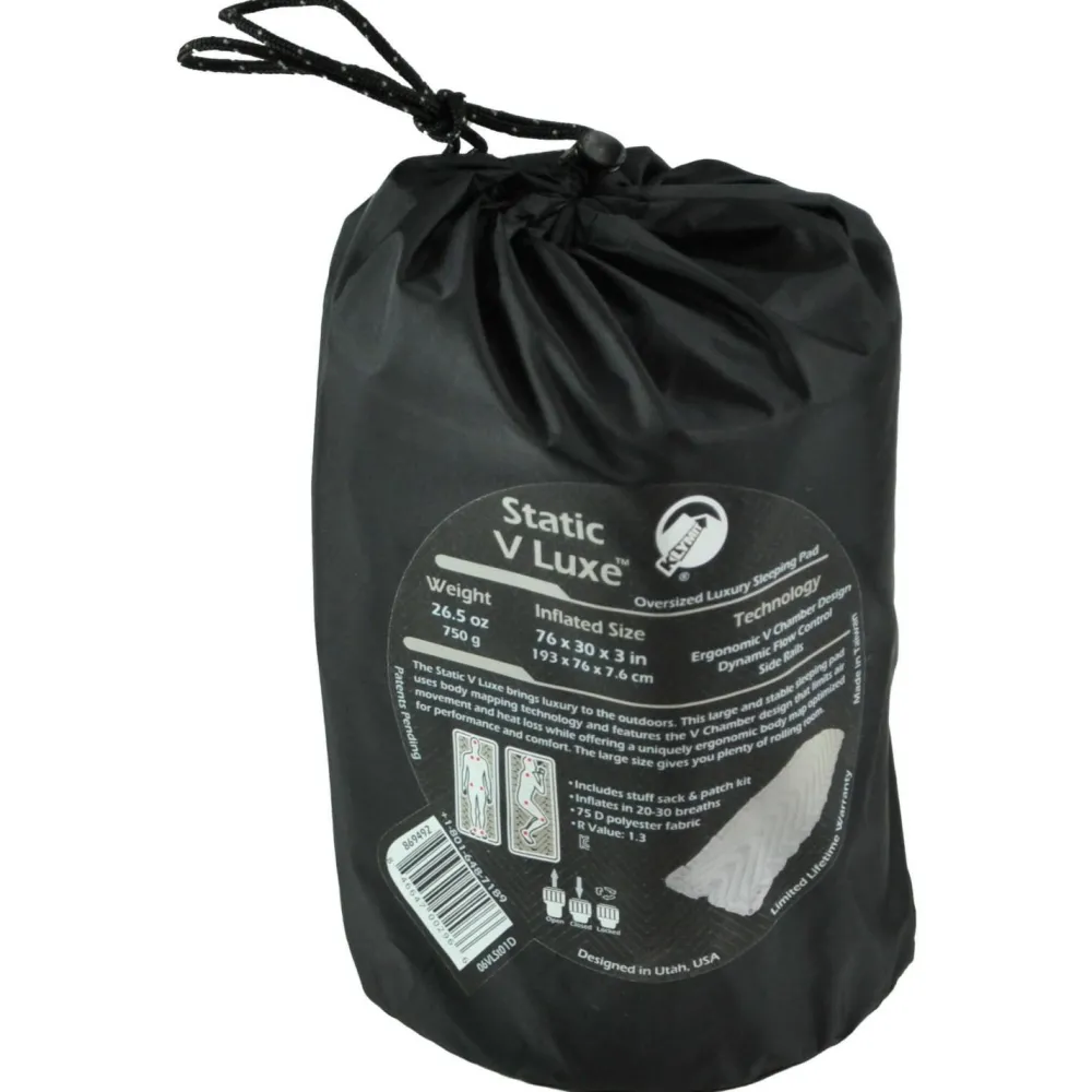 Klymit - Static V Luxe - Isomatte Stone Grey / Black Discount