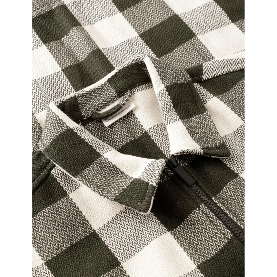 KnowledgeCotton Apparel - Checkered Heavy Fanne Overhirt - Hed