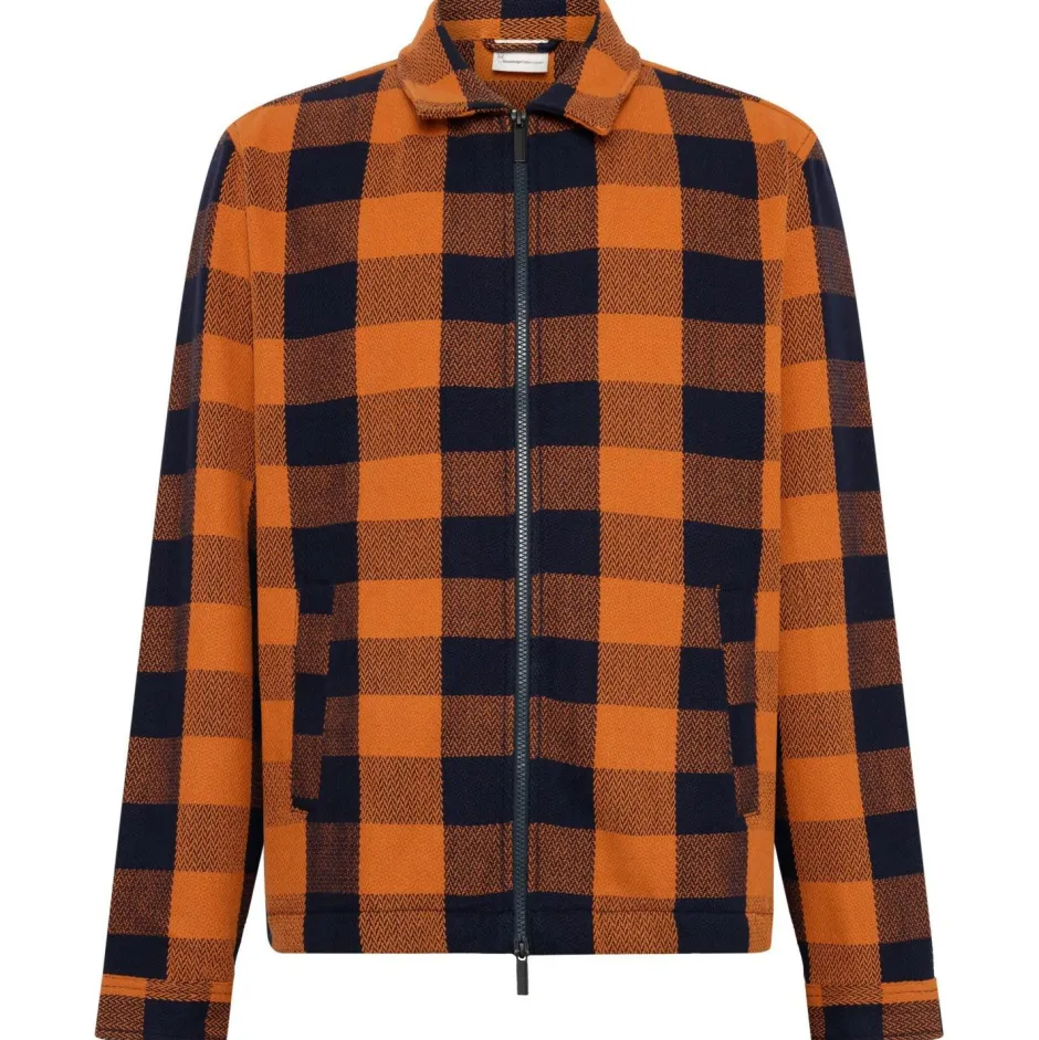 KnowledgeCotton Apparel - Checkered Heavy Fanne Overhirt - Hed