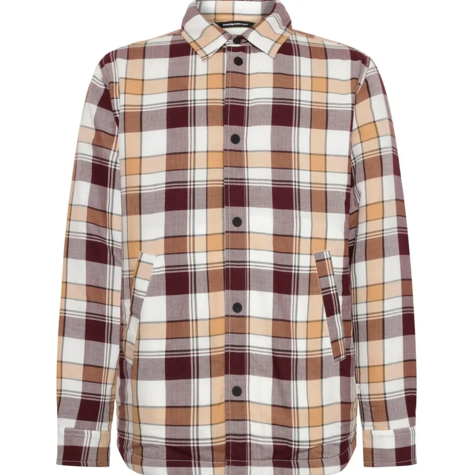 KnowledgeCotton Apparel Shirts, Hemden & Longsleeves|Alltagsbekleidung-- Checked Loose Fit Padded Overshirt - Hemd