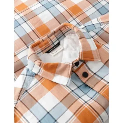 KnowledgeCotton Apparel Shirts, Hemden & Longsleeves|Alltagsbekleidung-- Checked Loose Fit Padded Overshirt - Hemd