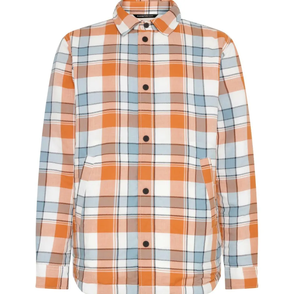 KnowledgeCotton Apparel Shirts, Hemden & Longsleeves|Alltagsbekleidung-- Checked Loose Fit Padded Overshirt - Hemd