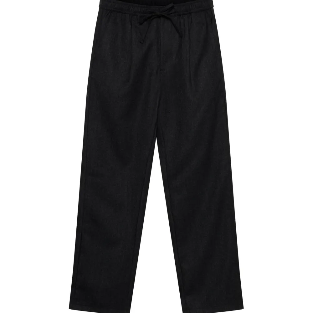 KnowledgeCotton Apparel - Fig Wool Elastic Waist Pant - Freizeithose Dark Grey Melange Outlet