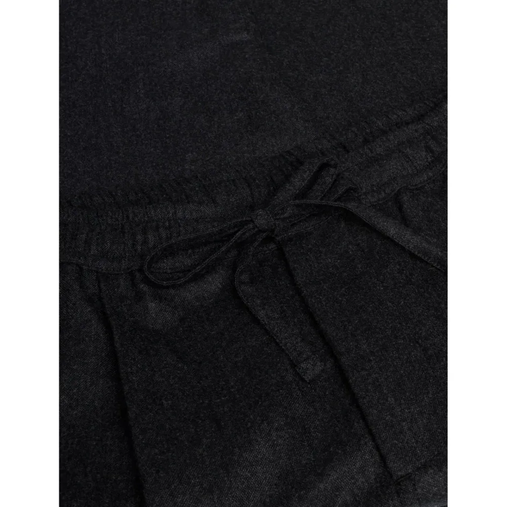 KnowledgeCotton Apparel - Fig Wool Elastic Waist Pant - Freizeithose Dark Grey Melange Outlet