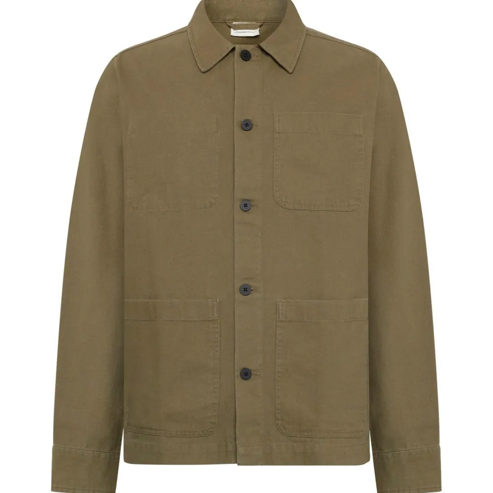 KnowledgeCotton Apparel - Heavy Canvas Overshirt - Hemd Burned Olive