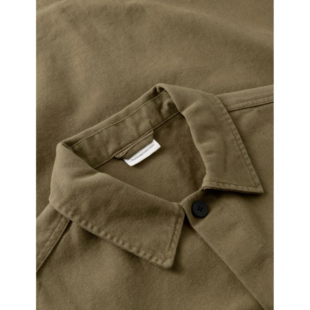 KnowledgeCotton Apparel - Heavy Canvas Overshirt - Hemd Burned Olive