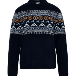 KnowledgeCotton Apparel - Lampswool Campaign Pattern C. Neck - Wolljacke Hot