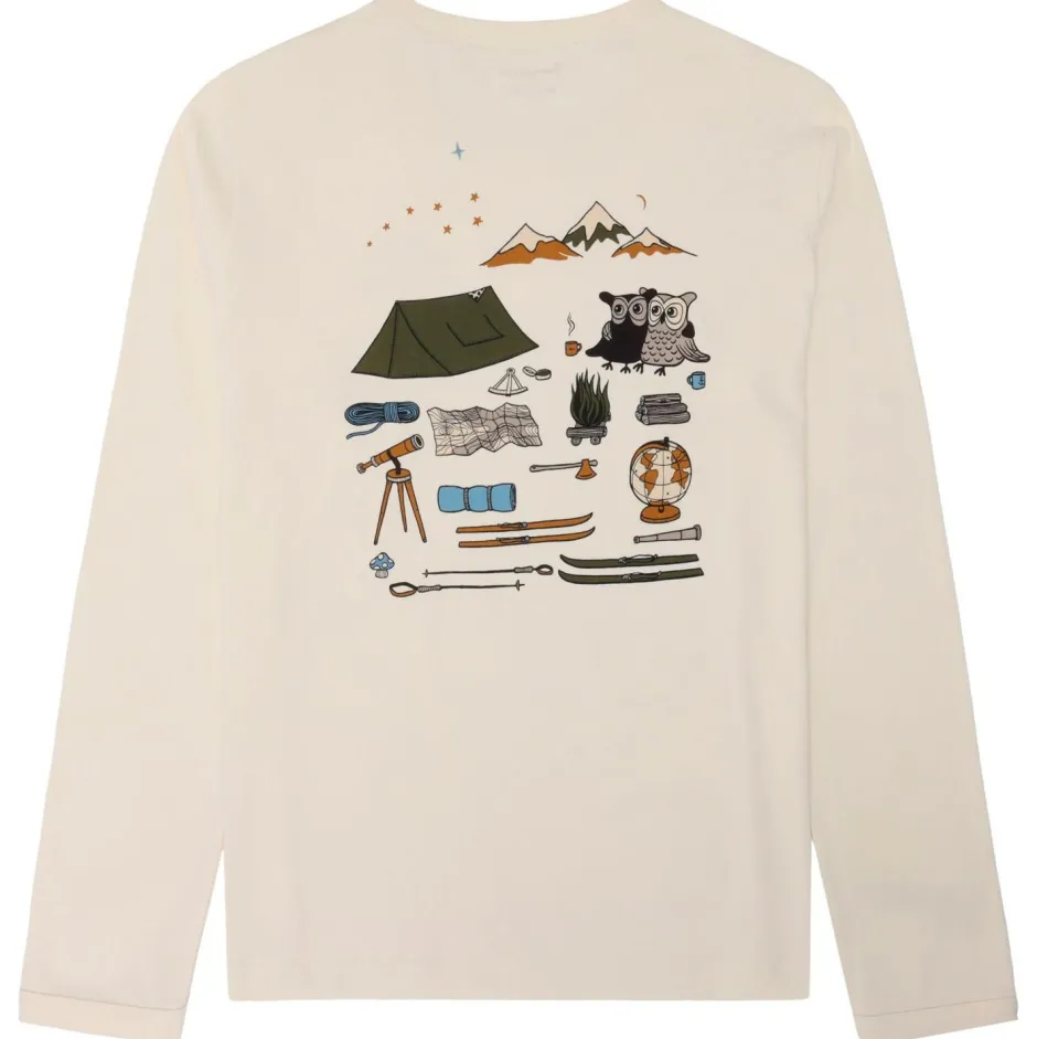 KnowledgeCotton Apparel - ong eeved Caping Back Print - ongeeve