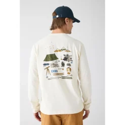 KnowledgeCotton Apparel - ong eeved Caping Back Print - ongeeve