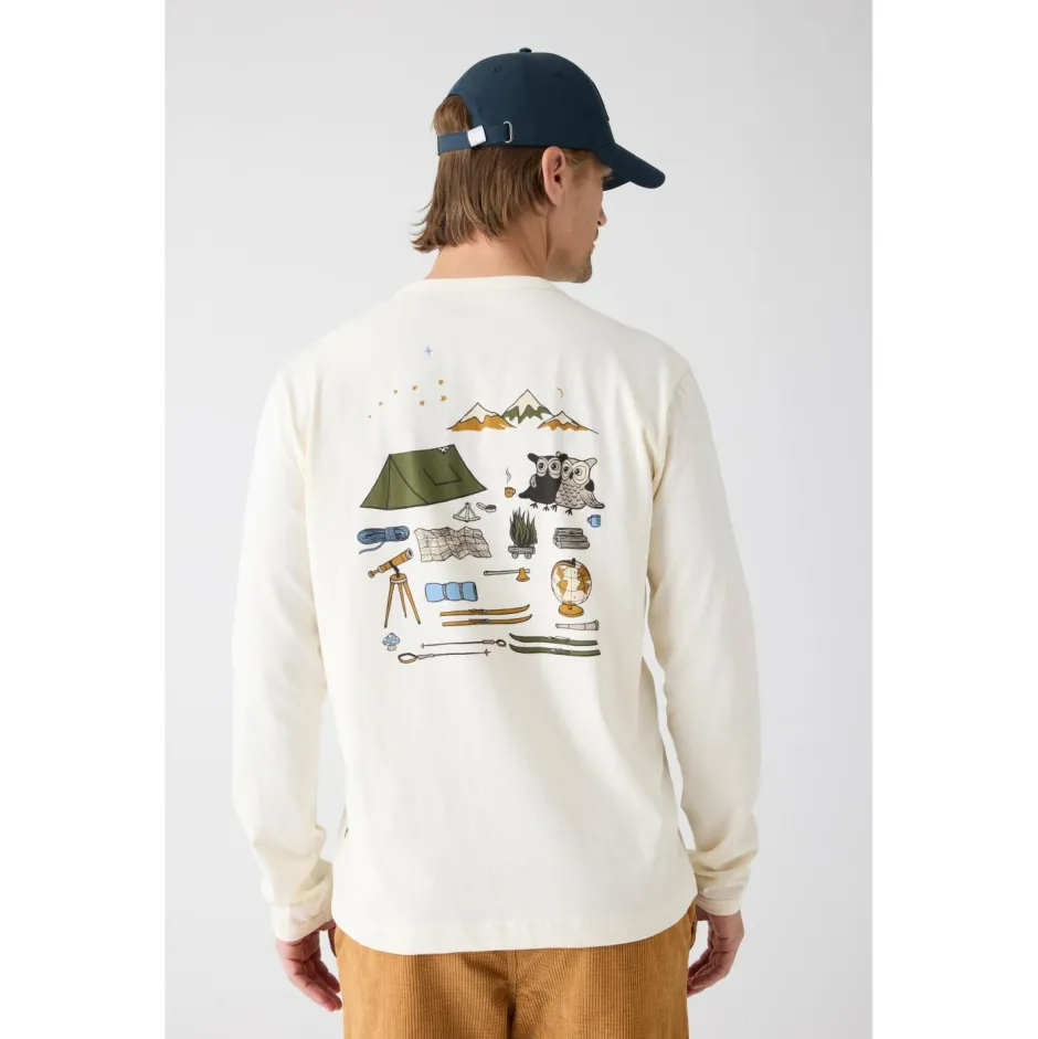 KnowledgeCotton Apparel - ong eeved Caping Back Print - ongeeve