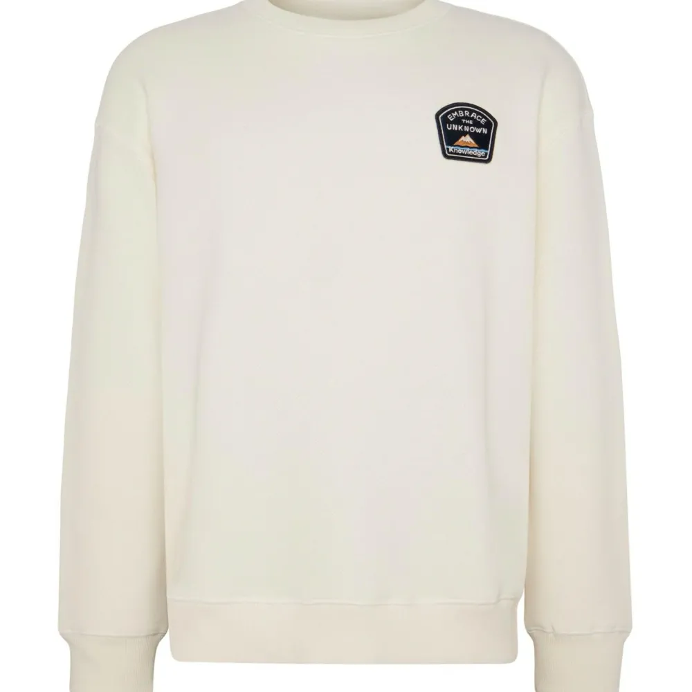 - ooe weater With Badge At Chet - Puover < KnowledgeCotton Apparel