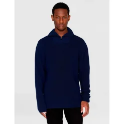 - 1/2 Neck Zip erino Woo Rib Knit - erinopuover < KnowledgeCotton Apparel New